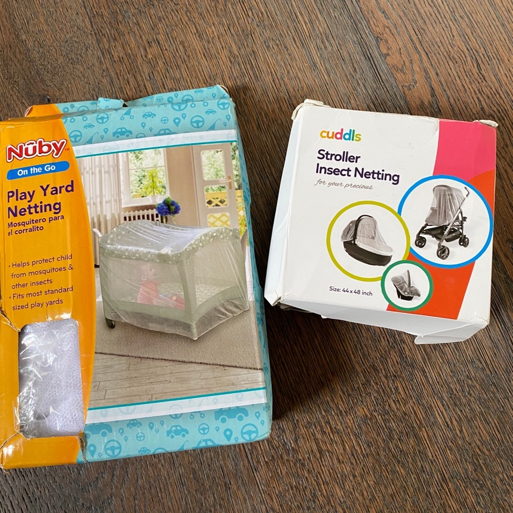 Play yard and stroller mosquito netting